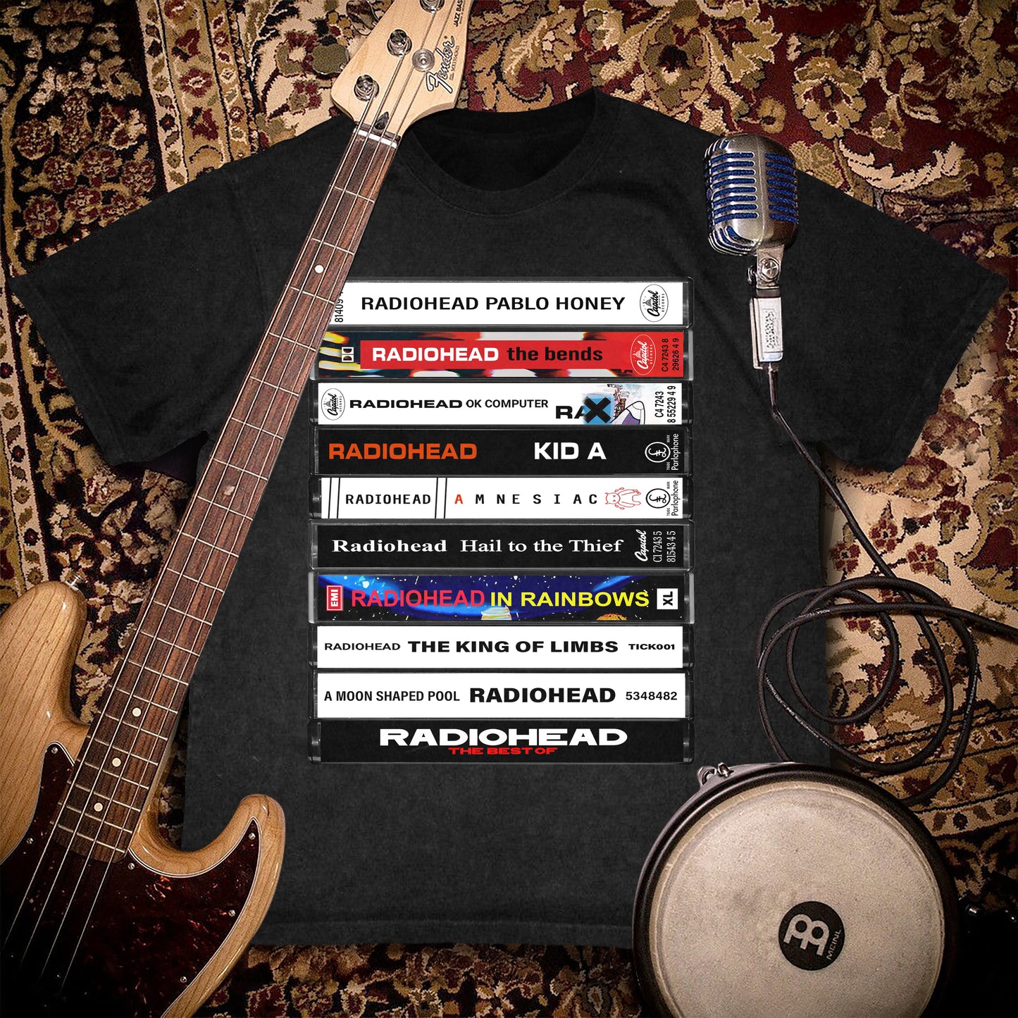 Radiohead Albums Cassette Retro Collection Premium Unisex T-Shirt