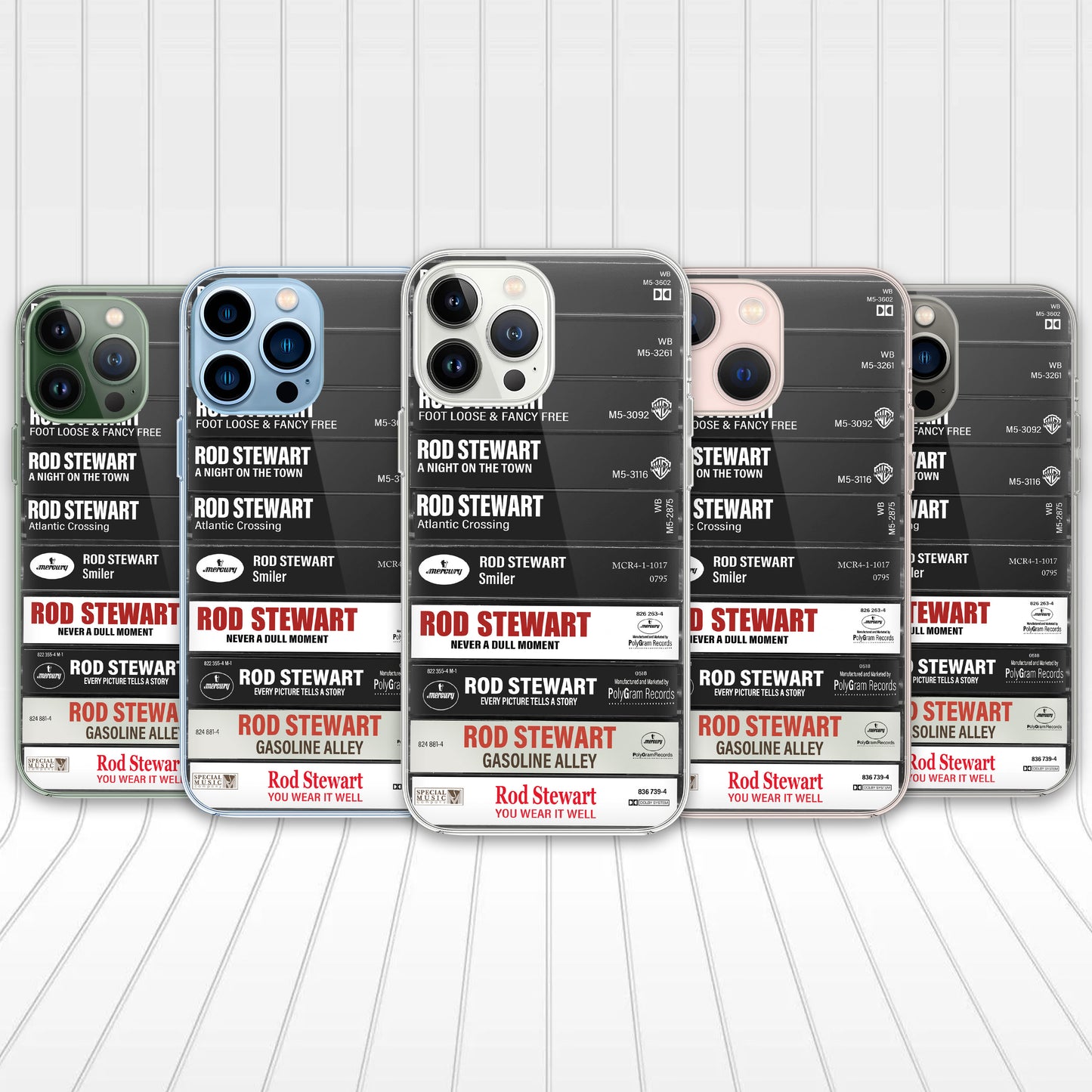 Rod Stewart Albums Cassette Collection Retro Phone Case