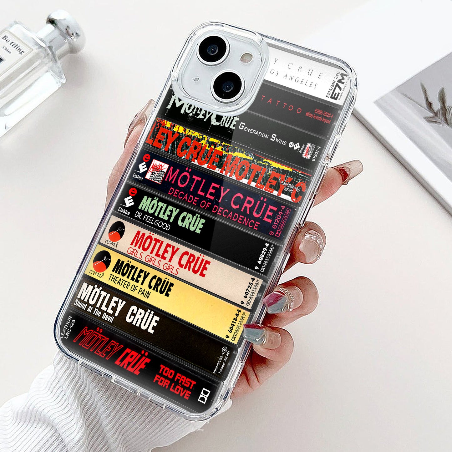 Motley Crue Albums Cassette Collection Retro Phone Case