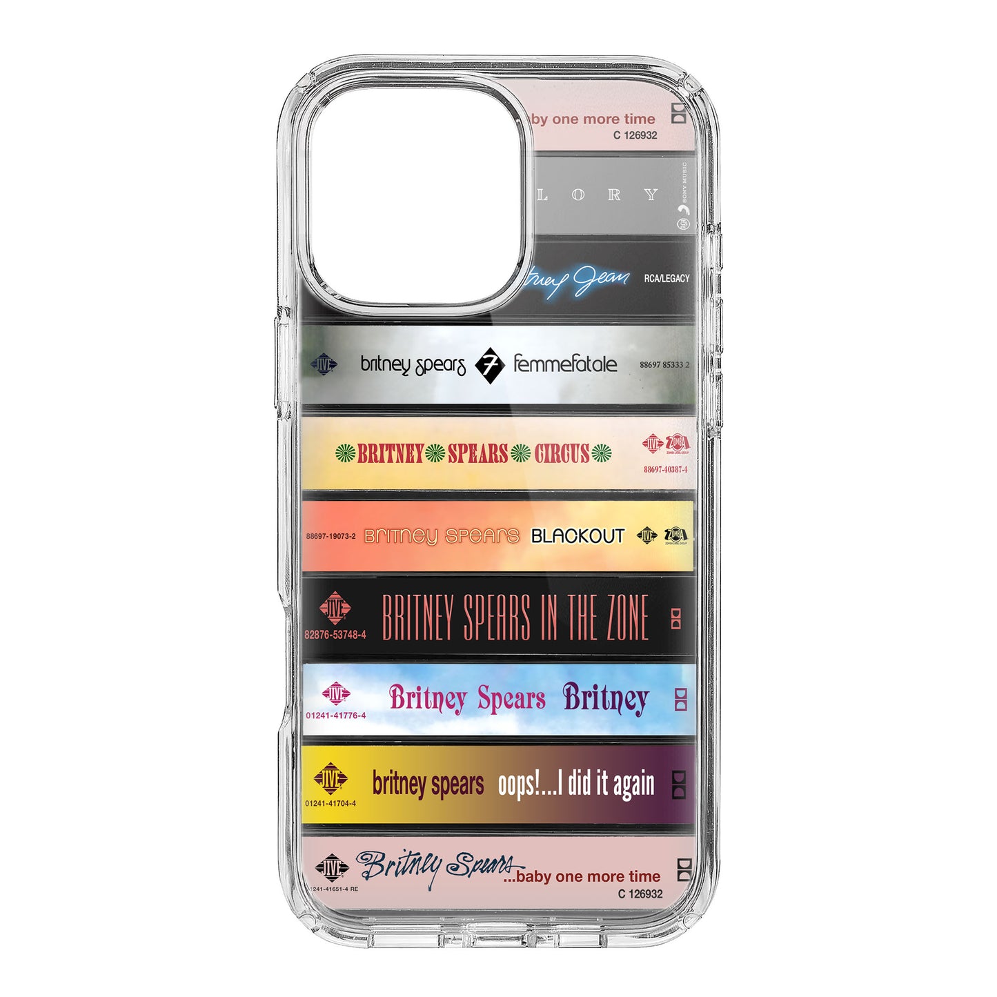 Britney Spears Albums Cassette Collection Retro Phone Case
