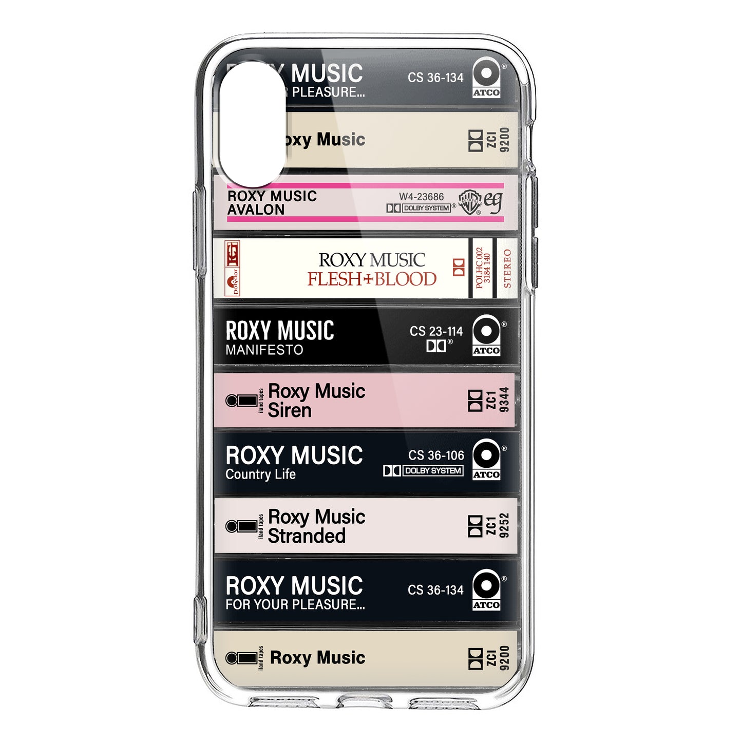 Roxy Music Albums Cassette Collection Retro Phone Case