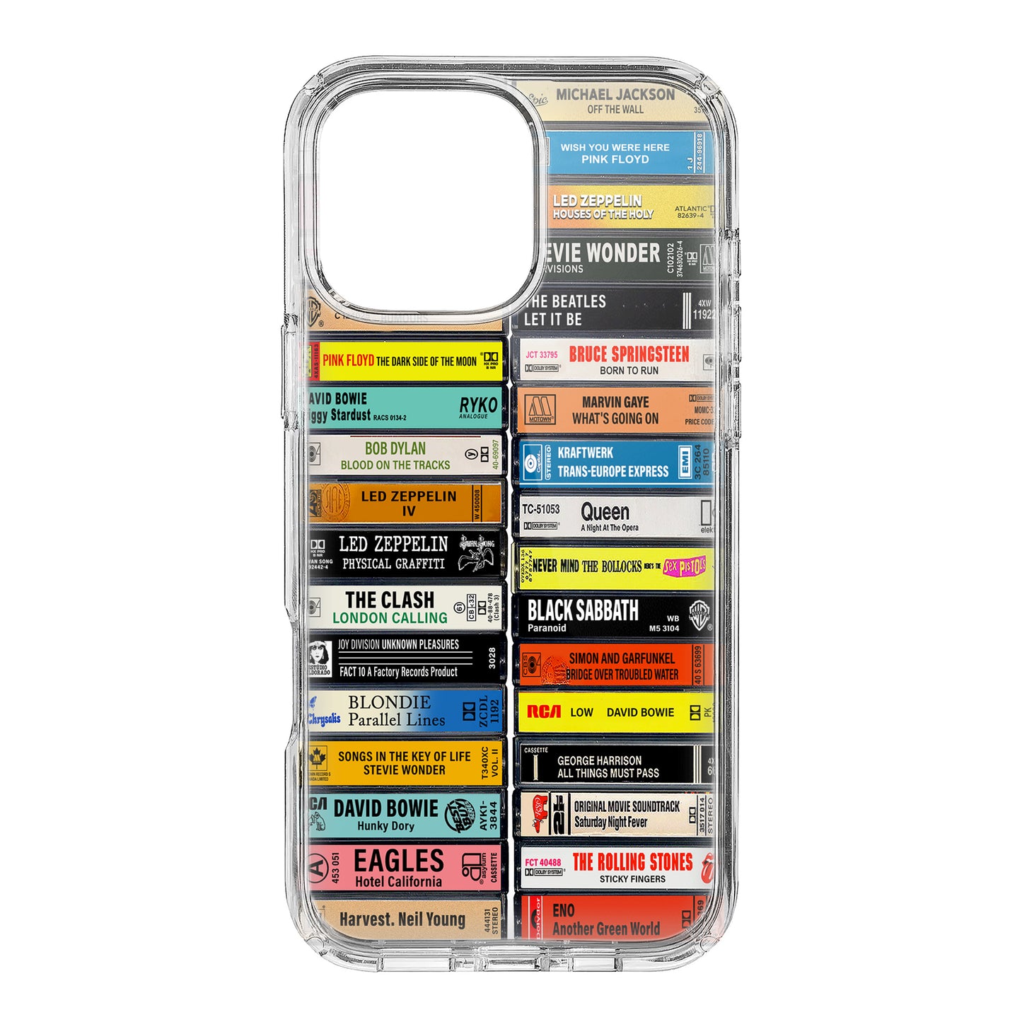 70s Classic Music Albums Cassette Collection Retro Phone Case