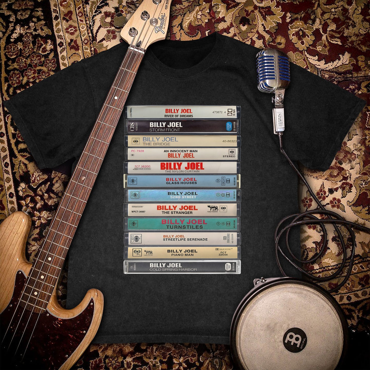 Billy Joel Albums Cassette Retro Collection Premium Unisex T-Shirt