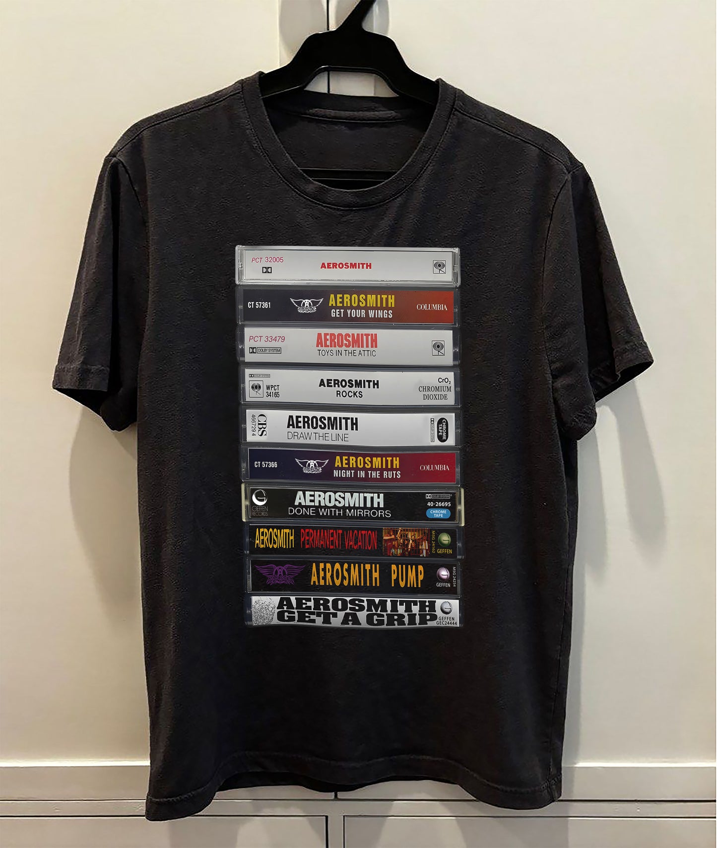 Aerosmith Albums Cassette Retro Collection Premium Unisex T-Shirt