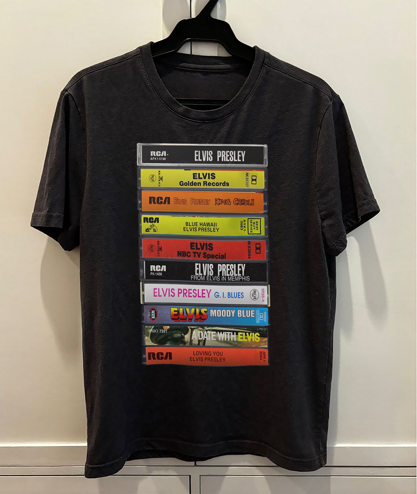 Elvis Presley Albums Cassette Retro Collection Premium Unisex T-Shirt