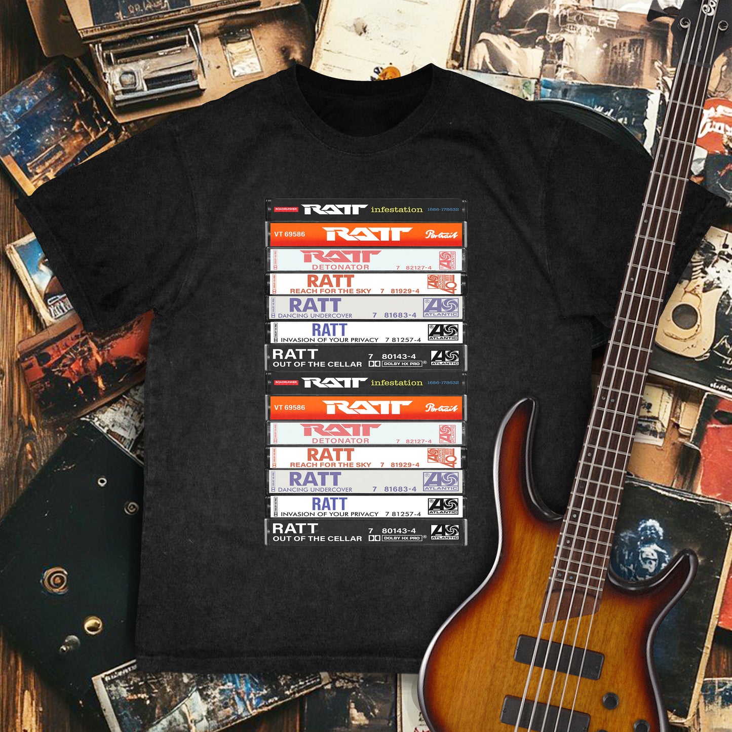 Ratt Albums Cassette Retro Collection Premium Unisex T-Shirt