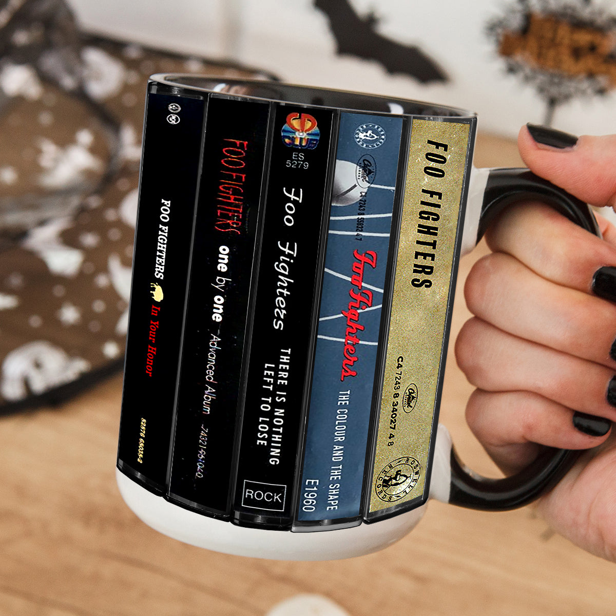 Foo Fighters Albums Cassette Collection Retro Accent Mug