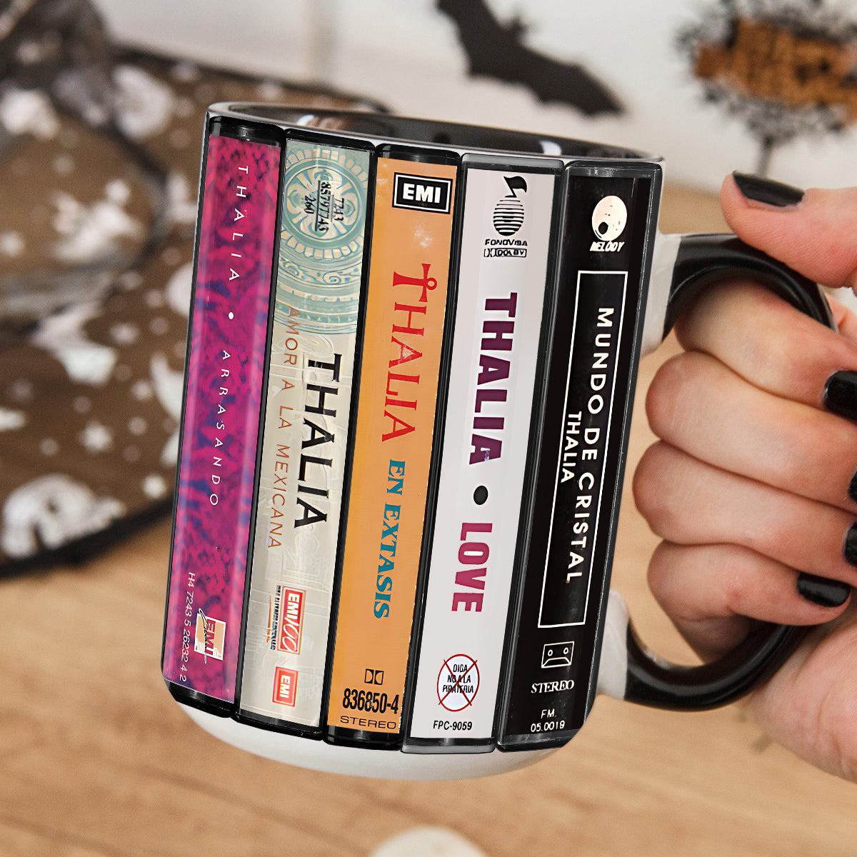 Thalia Albums Cassette Retro Collection Accent Mug