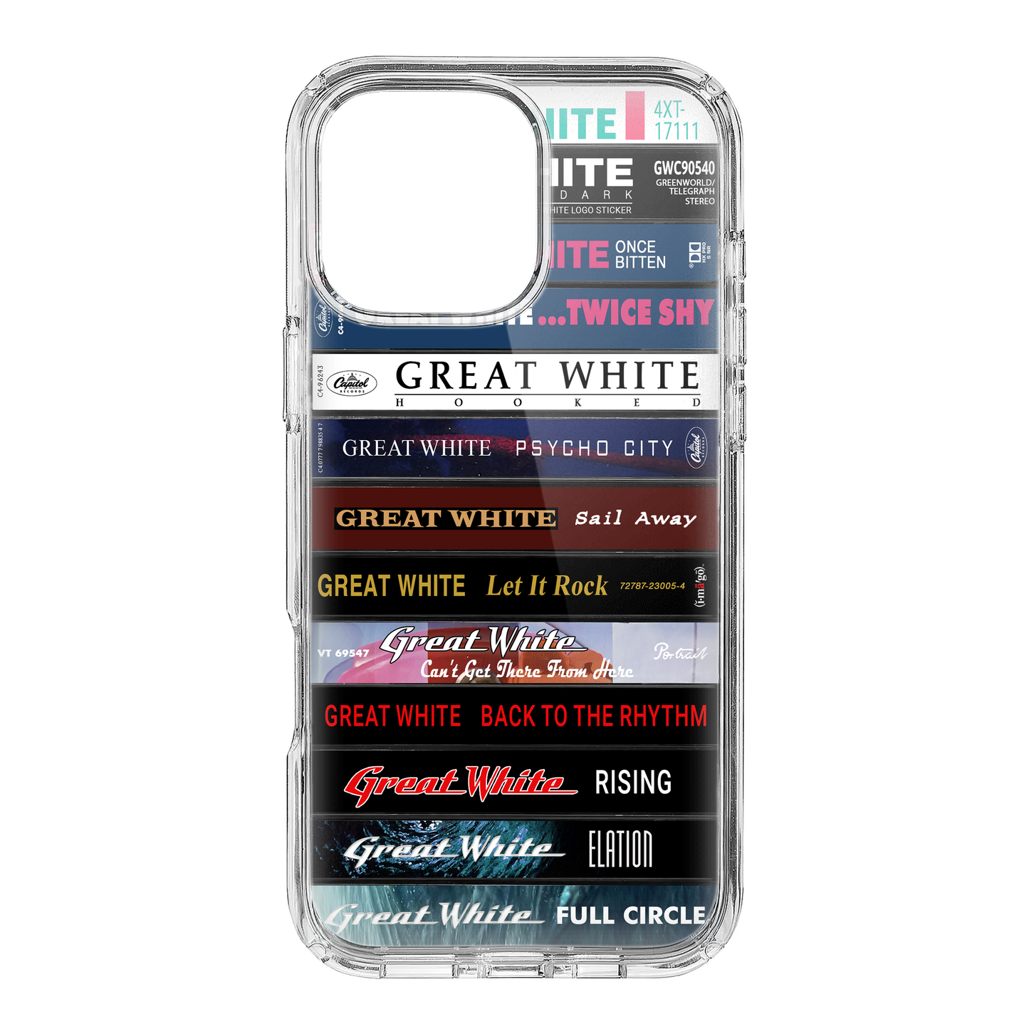 Great White Albums Cassette Collection Retro Phone Case