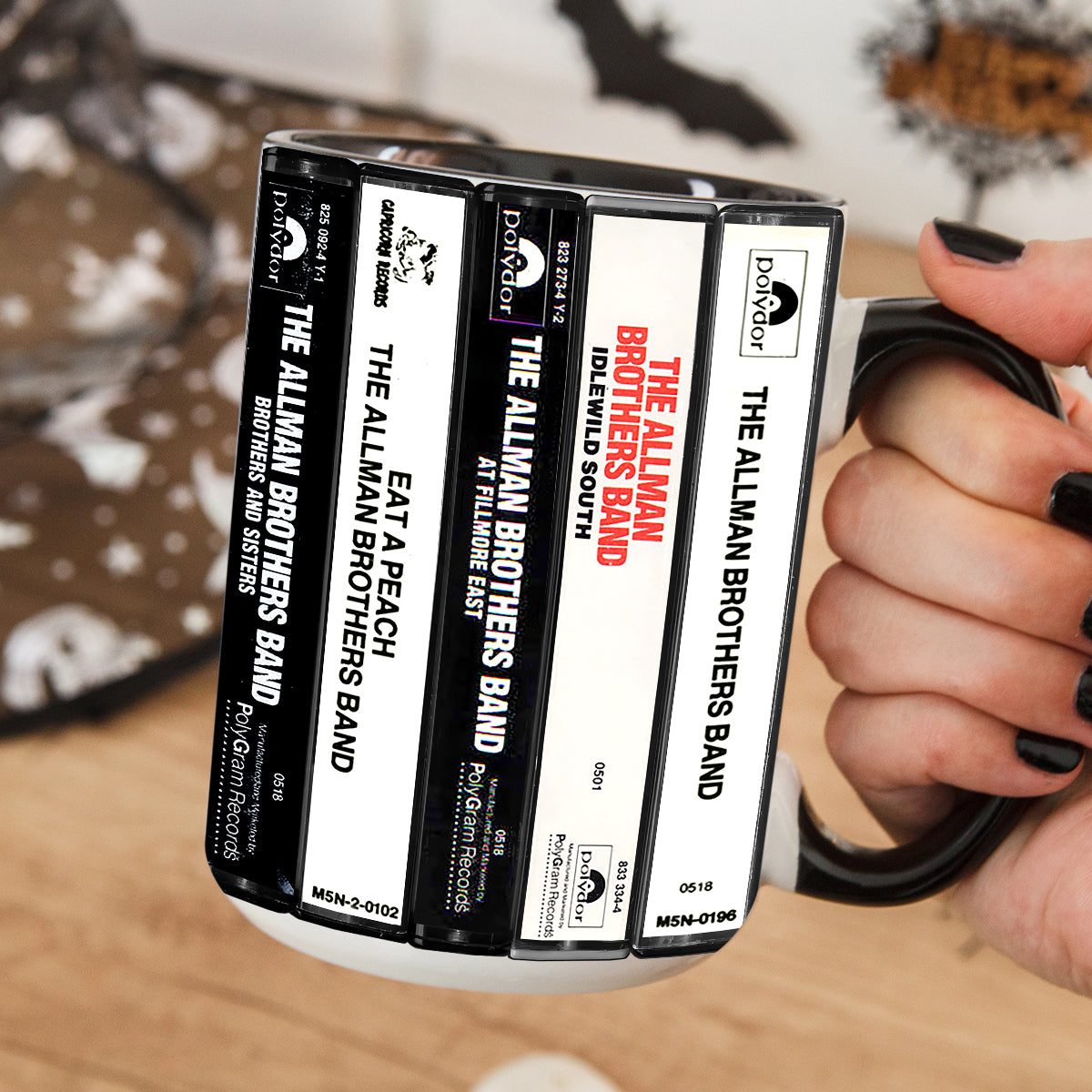 The Allman Brothers Band Albums Cassette Retro Accent Mug