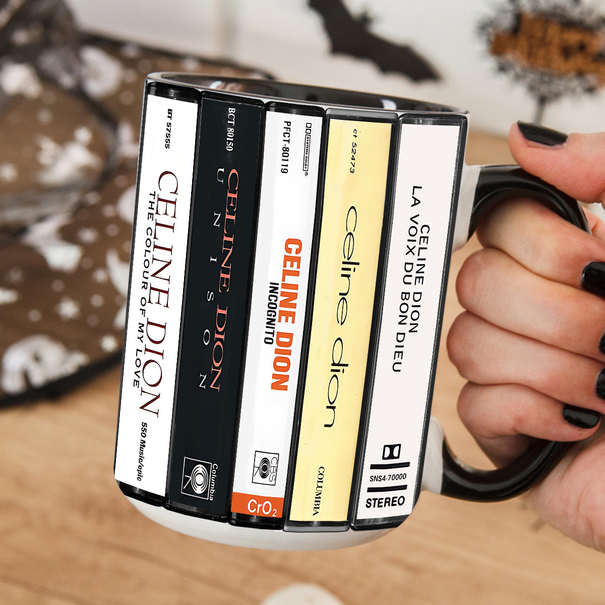 Céline Dion Albums Cassette Retro Collection Accent Mug