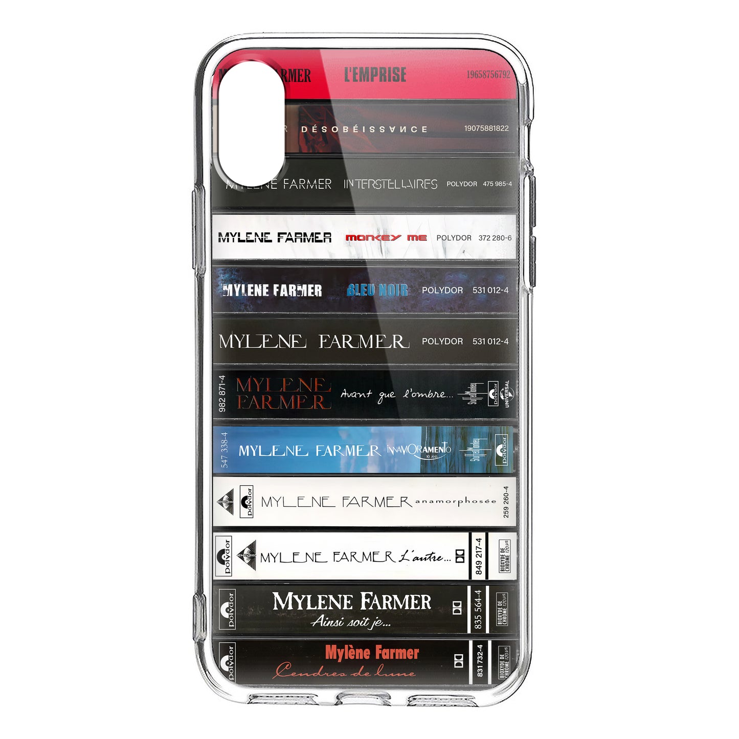 Mylene Farmer Albums Cassette Collection Retro Phone Case