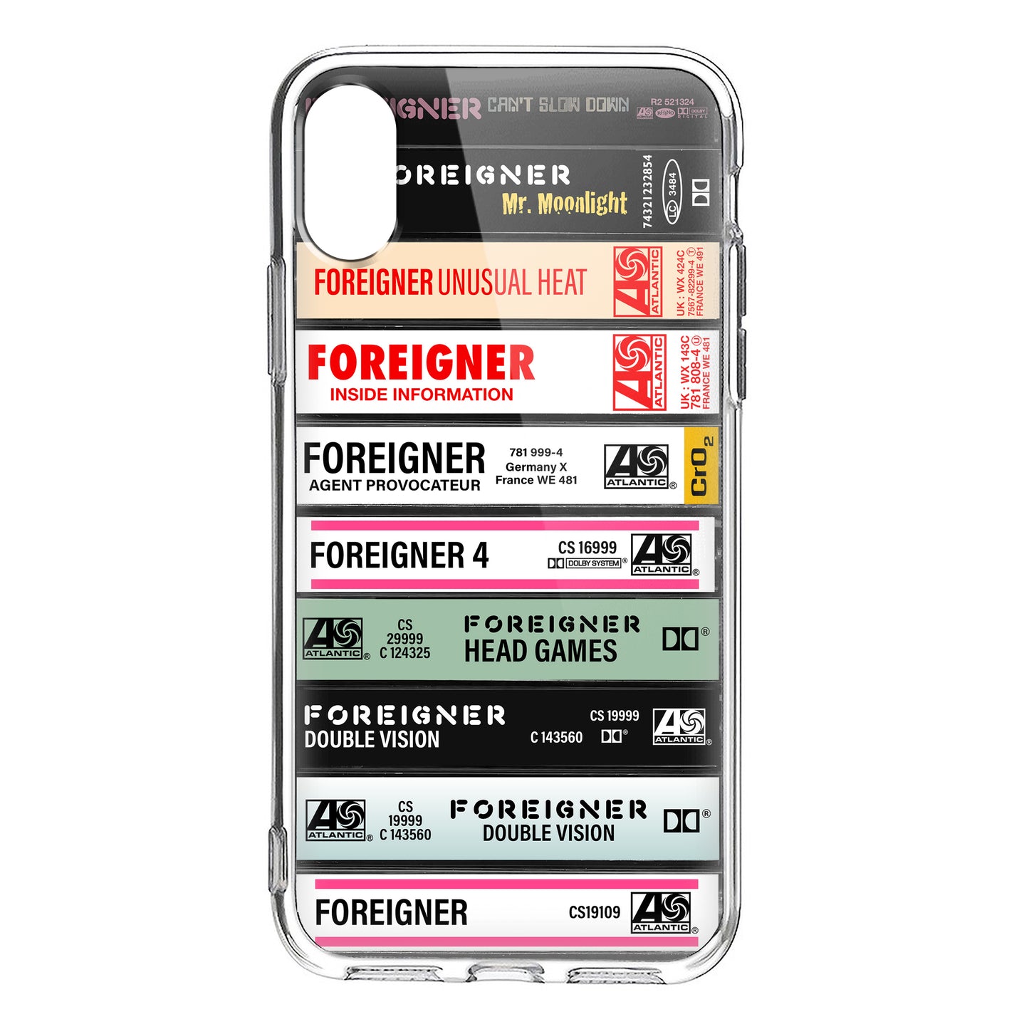 Foreigner Albums Cassette Collection Retro Phone Case