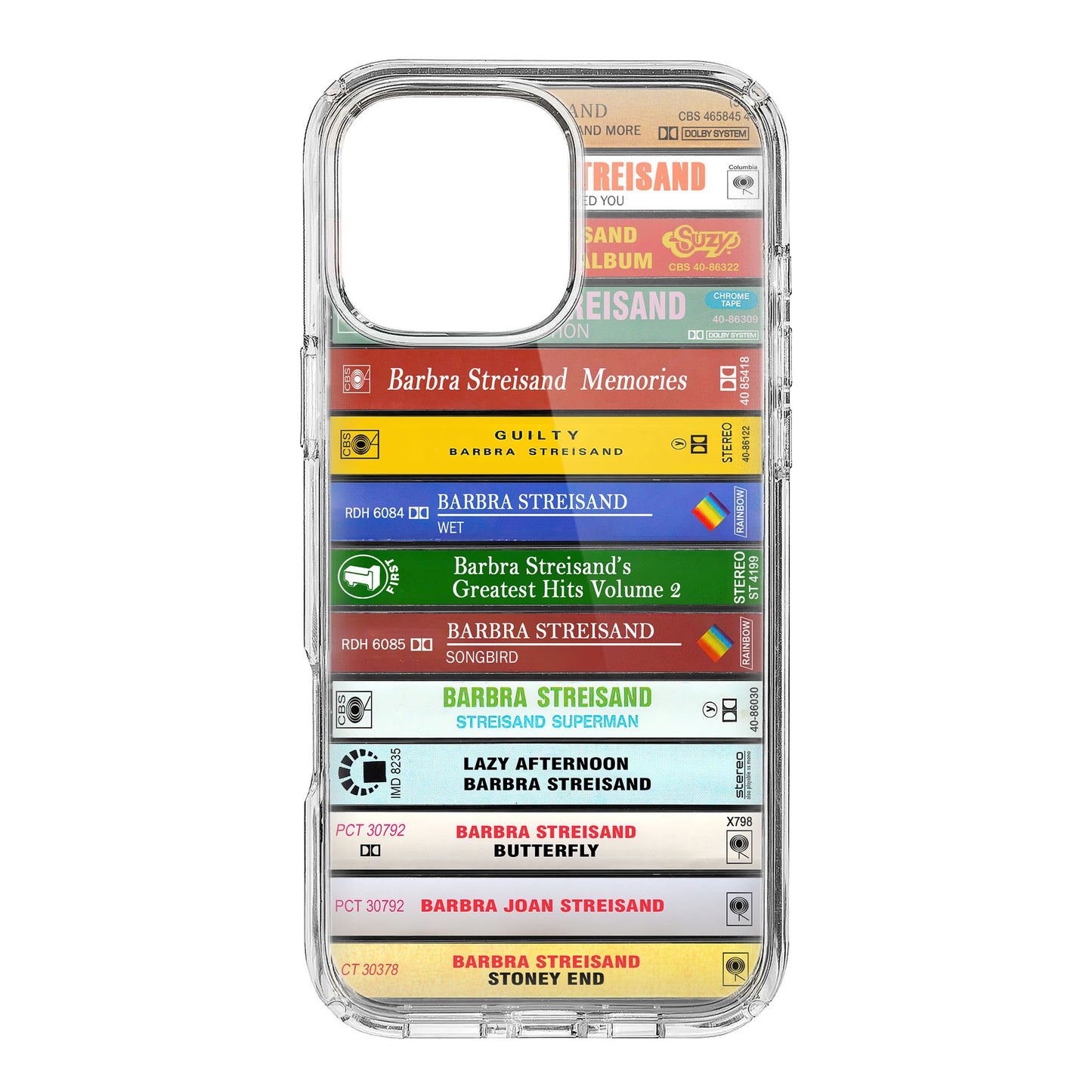 Barbra Streisand Albums Cassette Collection Retro Phone Case