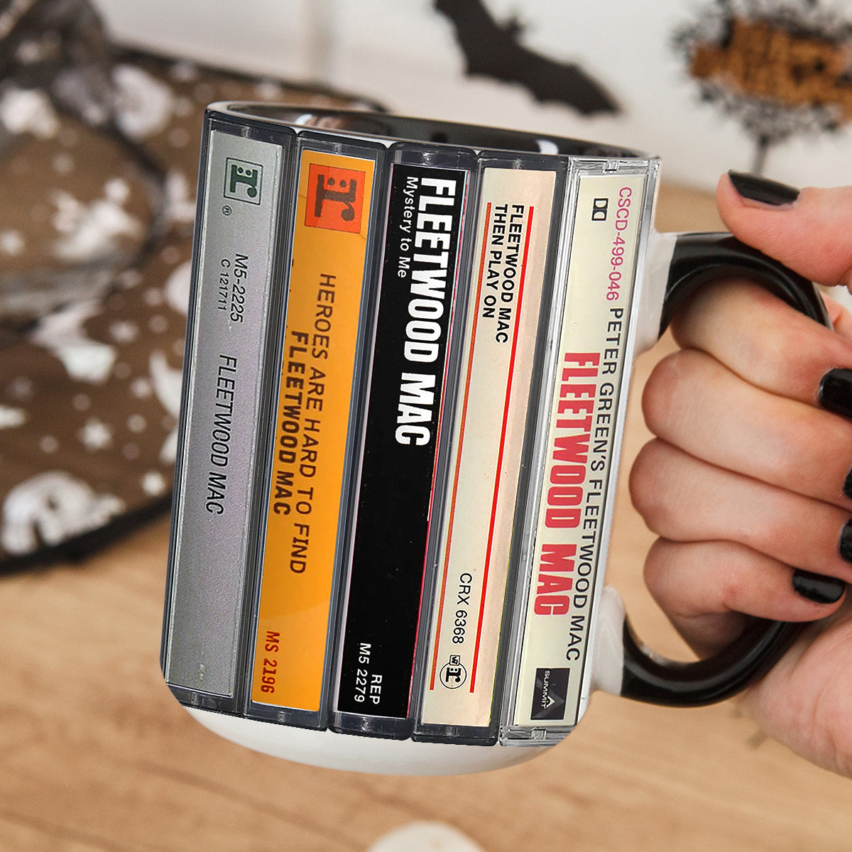 Fleetwood Mac Albums Cassette Collection Retro Accent Mug