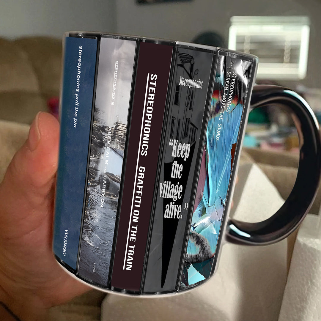 Stereophonics Albums Cassette Collection Retro Accent Mug