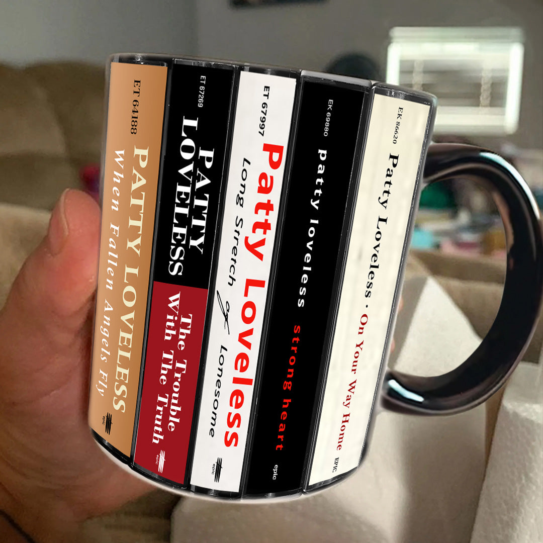 Patty Loveless Albums Cassette Collection Retro Accent Mug
