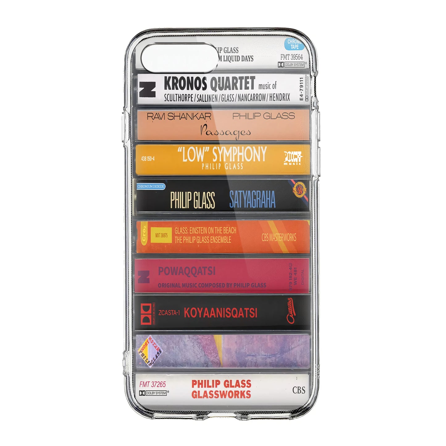 Philip Glass Albums Cassette Collection Retro Phone Case