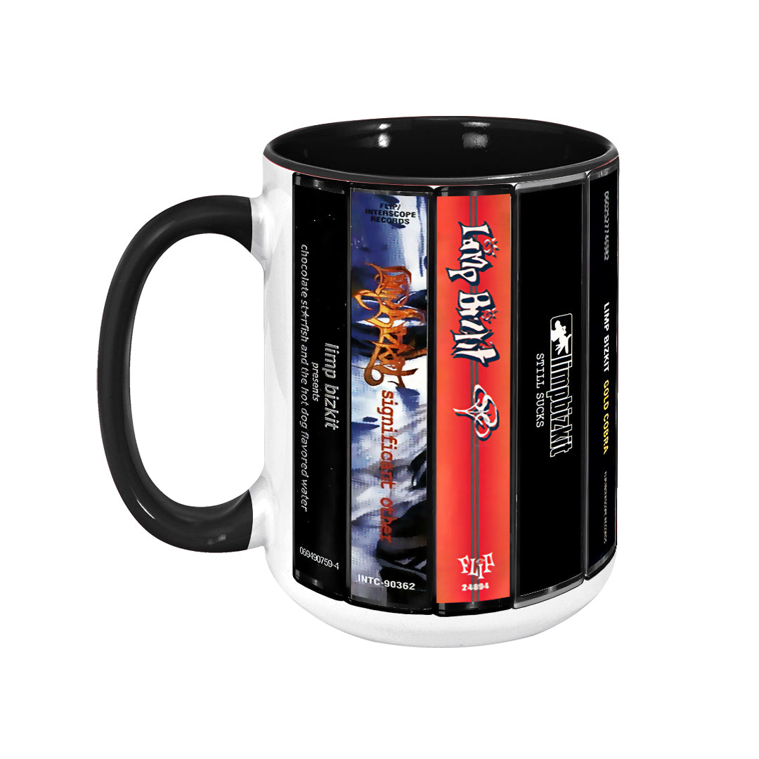 Limp Bizkit Albums Cassette Collection Retro Accent Edge-to-Edge Printed Mug
