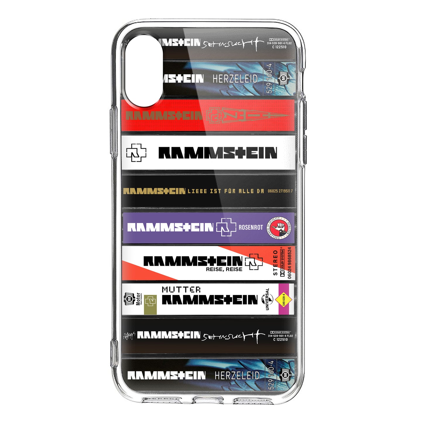 Rammstein Albums Cassette Collection Retro Phone Case