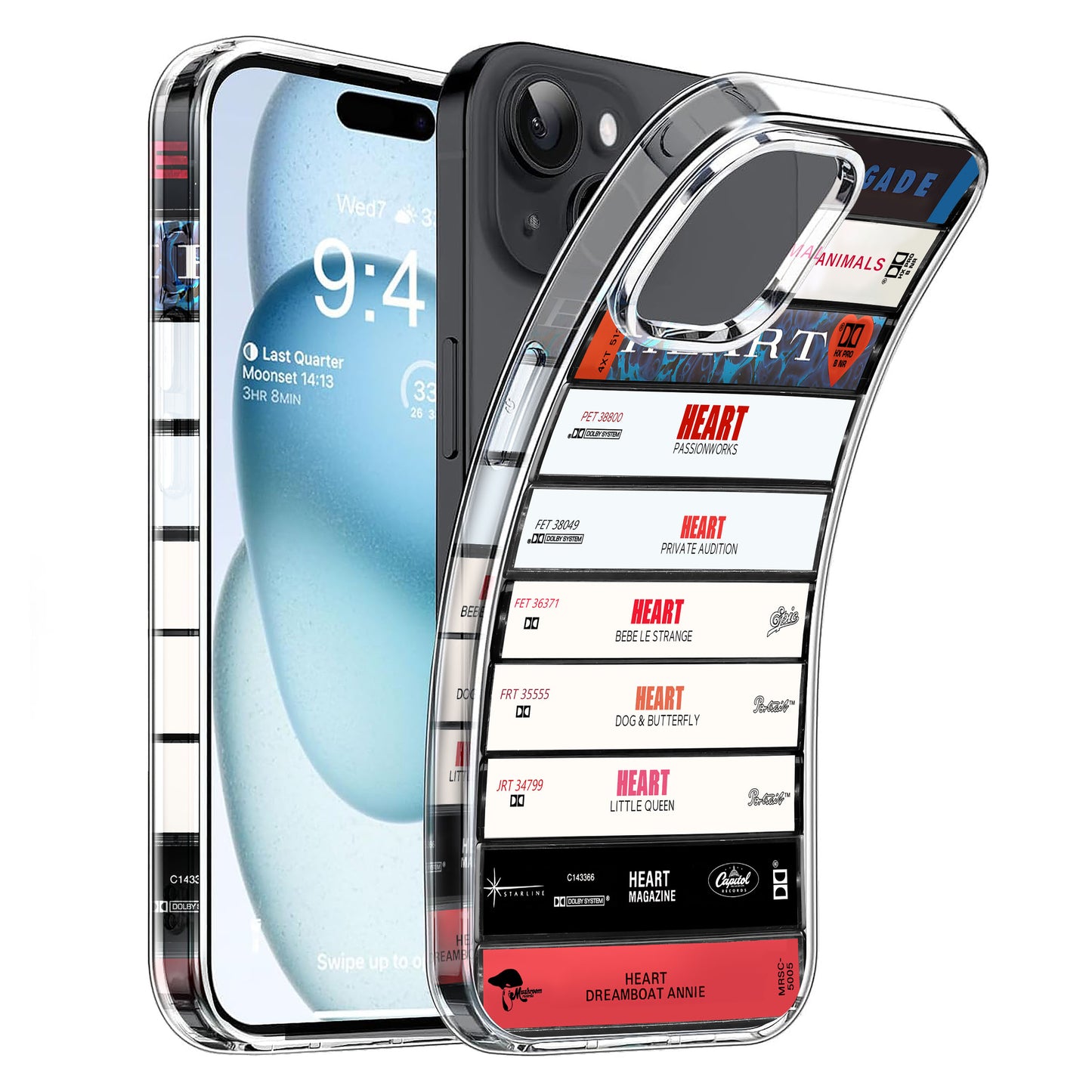 Heart Albums Cassette Collection Retro Phone Case