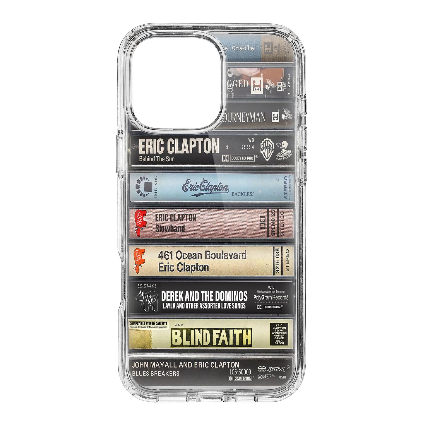 Eric Clapton Albums Cassette Collection Retro Phone Case