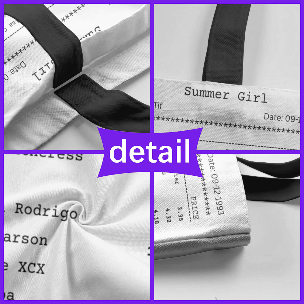 Custom Album Cover Playlist Receipt Tote Bag