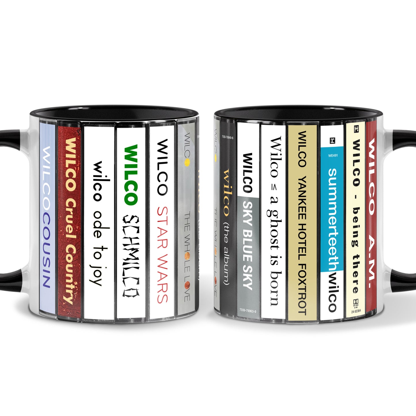 Wilco Albums Cassette Collection Retro Accent Edge-to-Edge Printed Mug