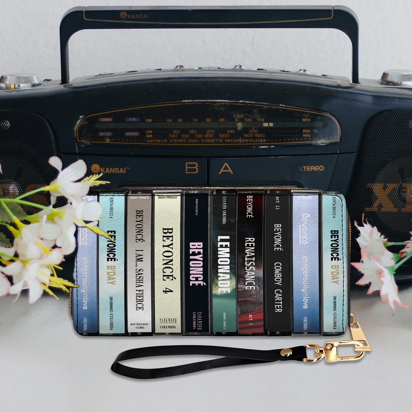 Beyonce Albums Cassette Vintage Leather Long Wallet