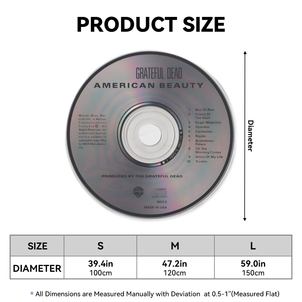 Grateful Dead – American Beauty Album Music CD Round Rug