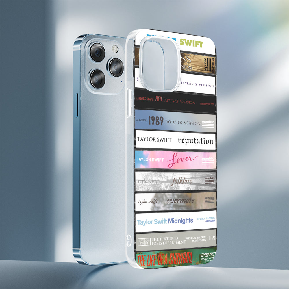 Taylor Swift Albums Cassette Collection Retro Phone Case (Taylor's Version)