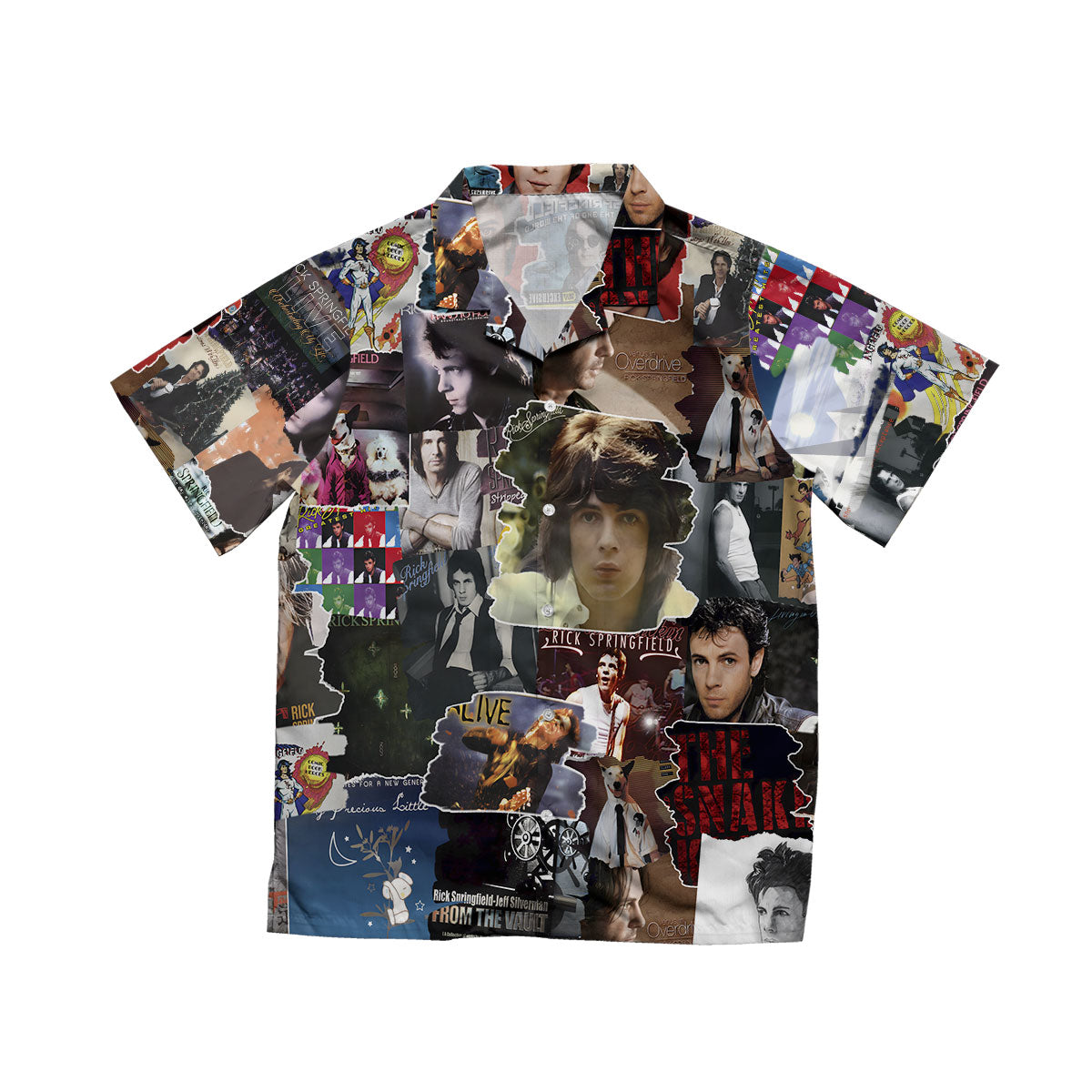 Rick Springfield Albums Covers Collage Unisex Hawaiian Shirt