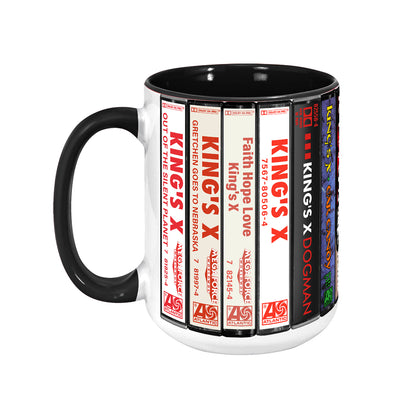 King’s X Albums Cassette Collection Retro Accent Edge-to-Edge Printed Mug