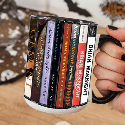 Brian McKnight Albums Cassette Collection Retro Accent Mug