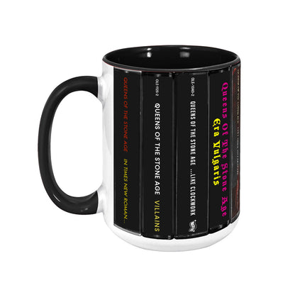 Queens Of The Stone Age Albums Cassette Collection Retro Accent Edge-to-Edge Printed Mug