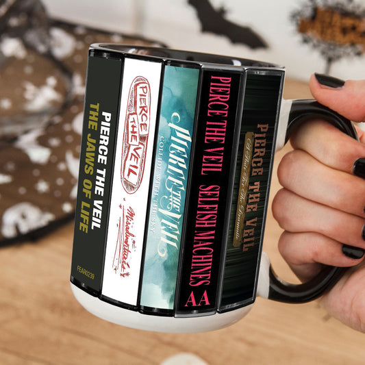 Pierce the Veil Albums Cassette Collection Retro Accent Mug