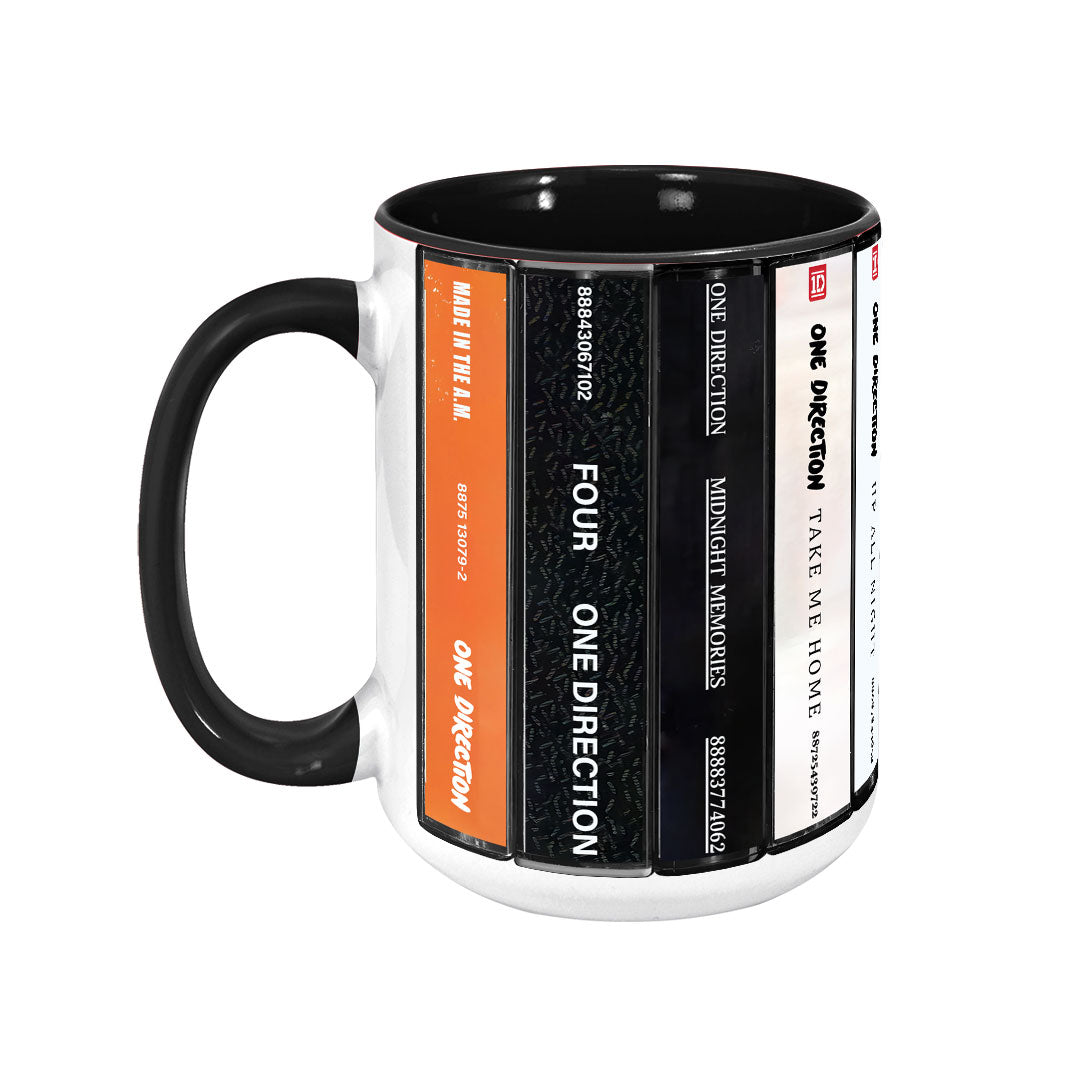 One Direction Albums Cassette Collection Retro Accent Mug