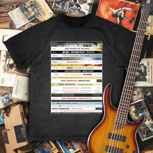 Bruce Springsteen Retro CD Albums Collection Premium Unisex T-Shirt