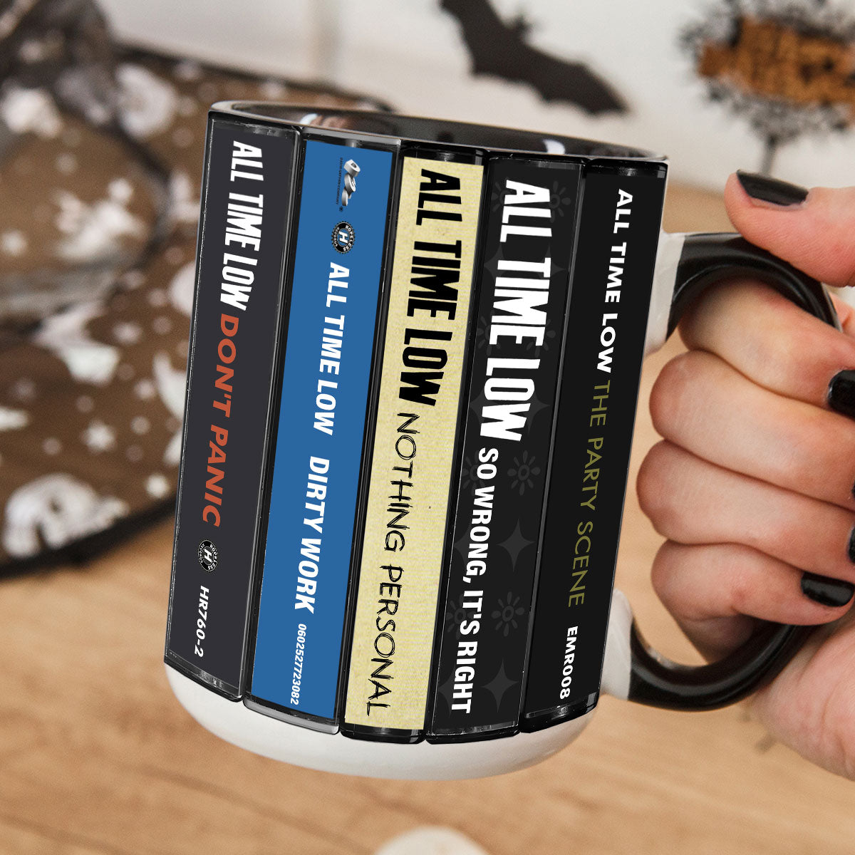 All Time Low Albums Cassette Collection Retro Accent Mug