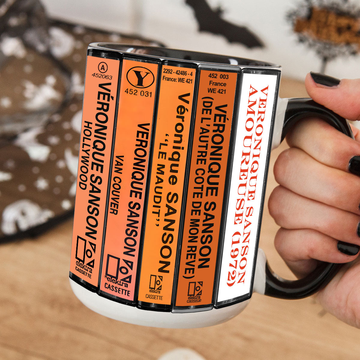 Véronique Sanson Albums Cassette Collection Retro Accent Mug