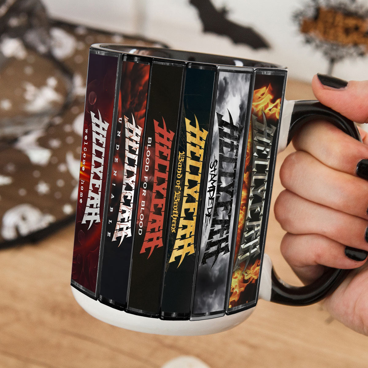 Hellyeah Albums Cassette Collection Retro Accent Mug