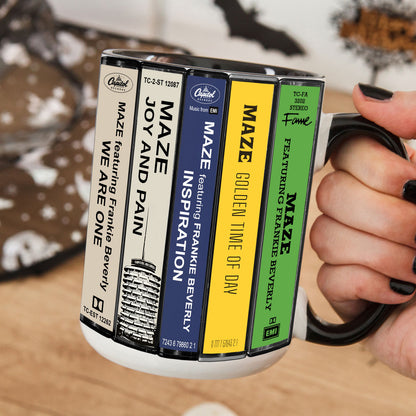 Maze Albums Cassette Collection Retro Accent Mug