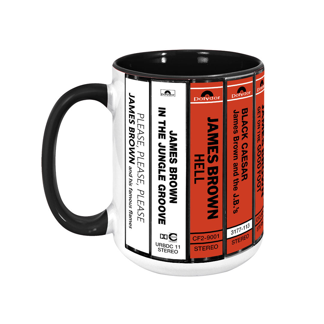 James Brown Albums Cassette Collection Retro Accent Mug
