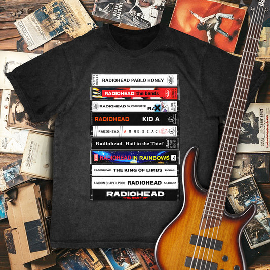 Radiohead Albums Cassette Retro Collection Premium Unisex T-Shirt
