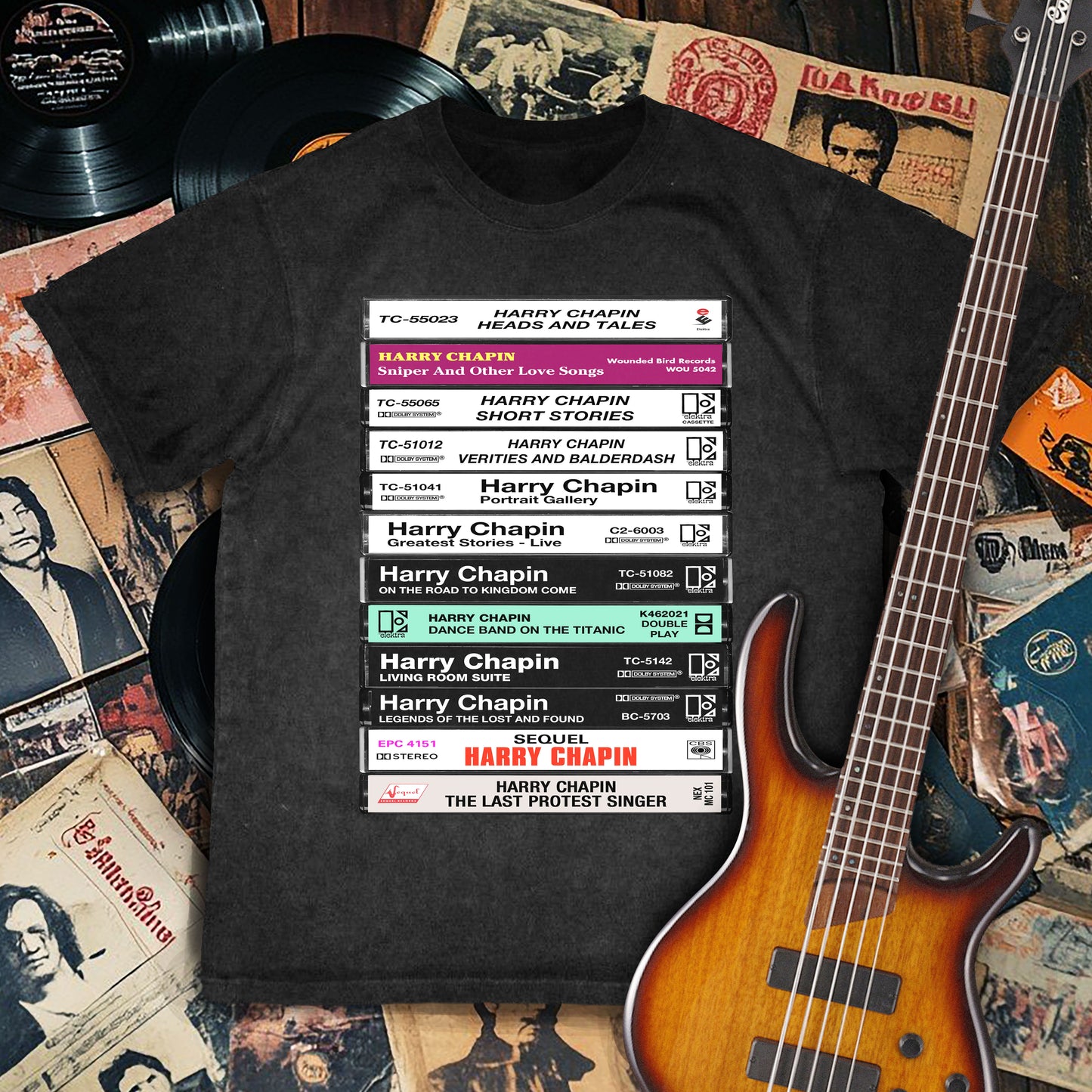 Harry Chapin Albums Cassette Retro Collection Premium Unisex T-Shirt