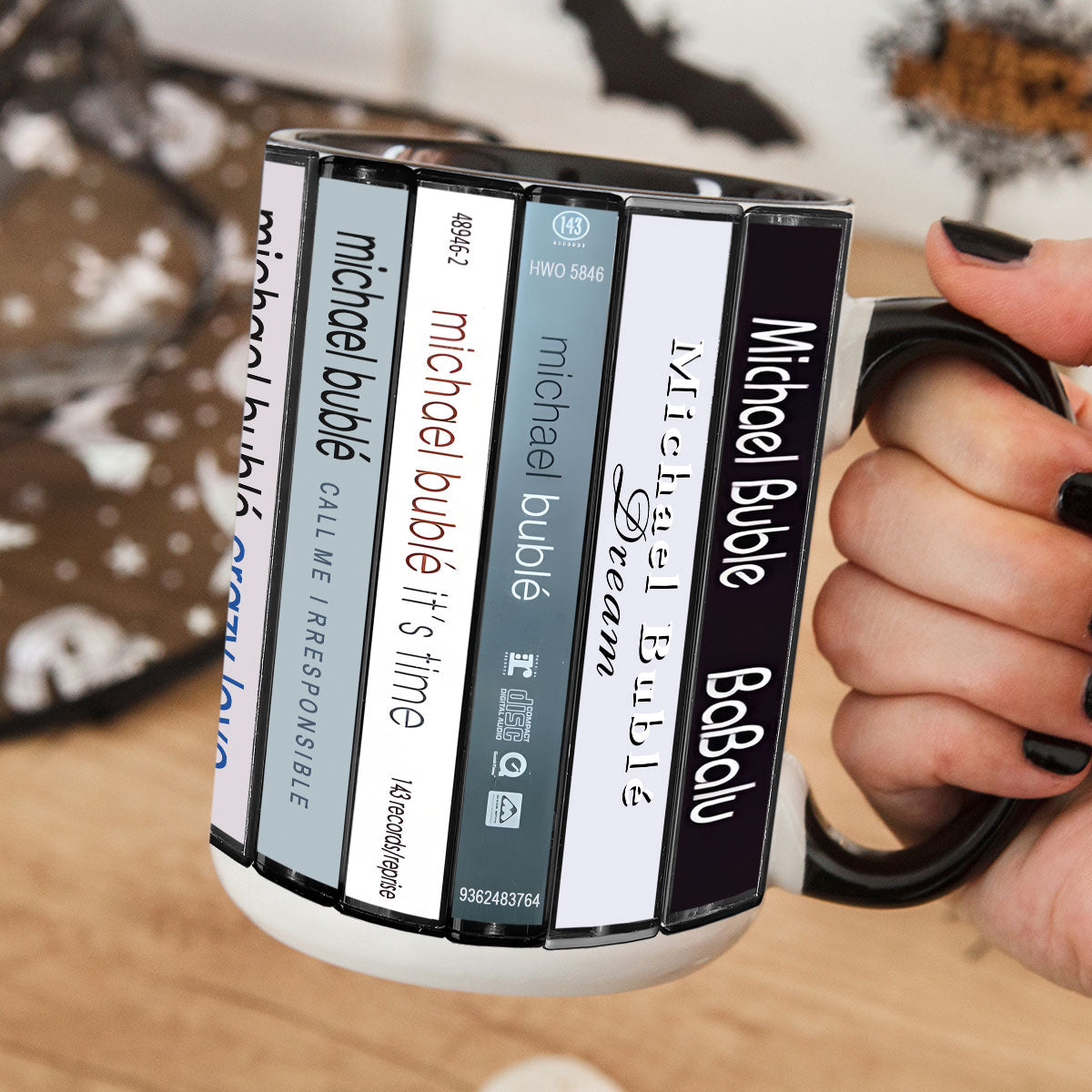 Michael Bublé Albums Cassette Collection Retro Accent Mug