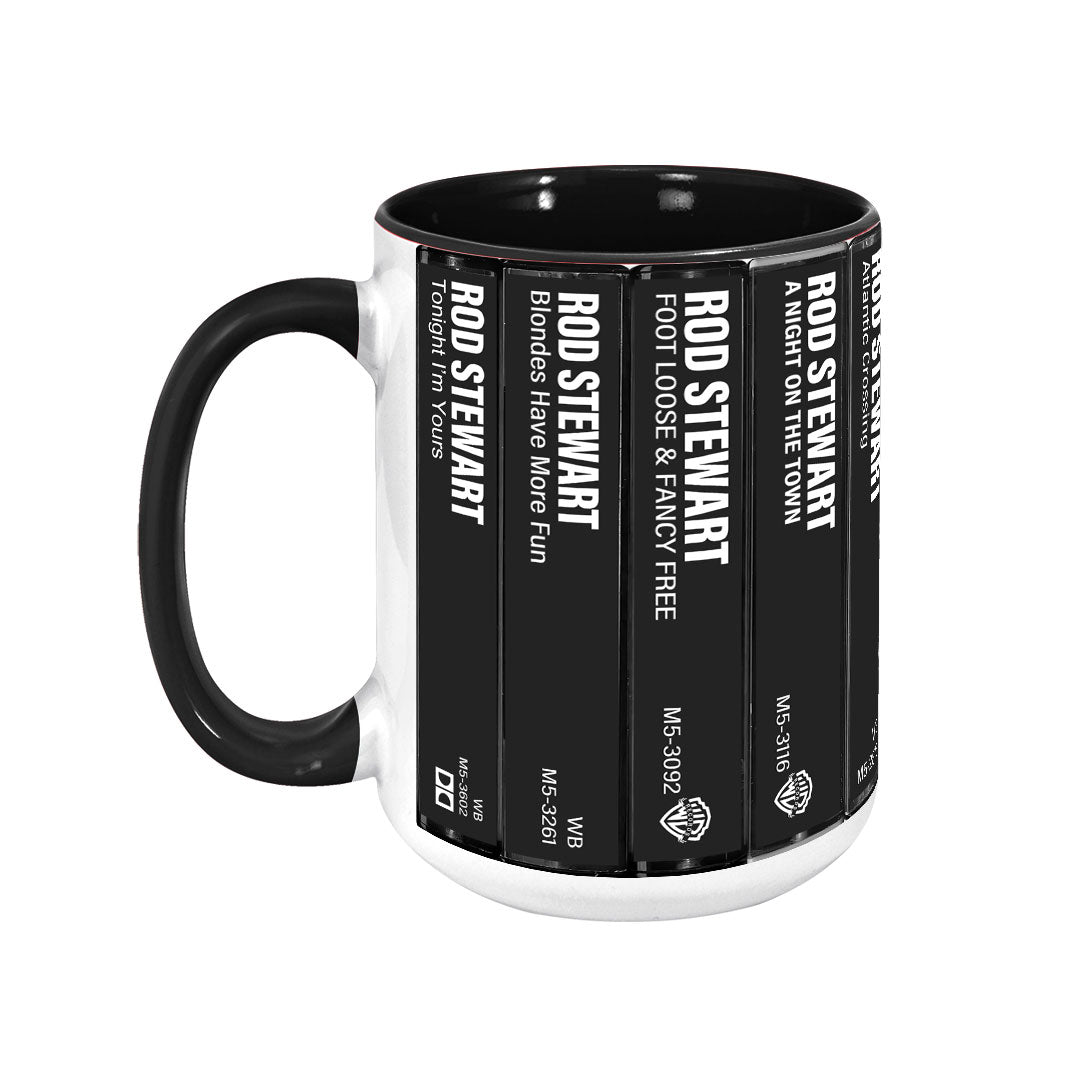 Rod Stewart Albums Cassette Retro Collection Accent Mug