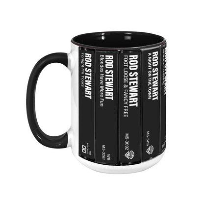 Rod Stewart Albums Cassette Retro Collection Accent Mug