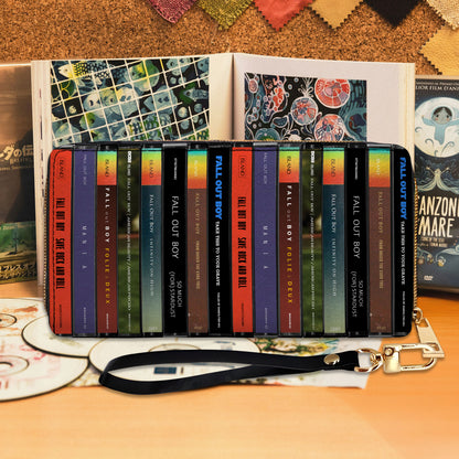 Fall Out Boy Albums Cassette Vintage Leather Long Wallet