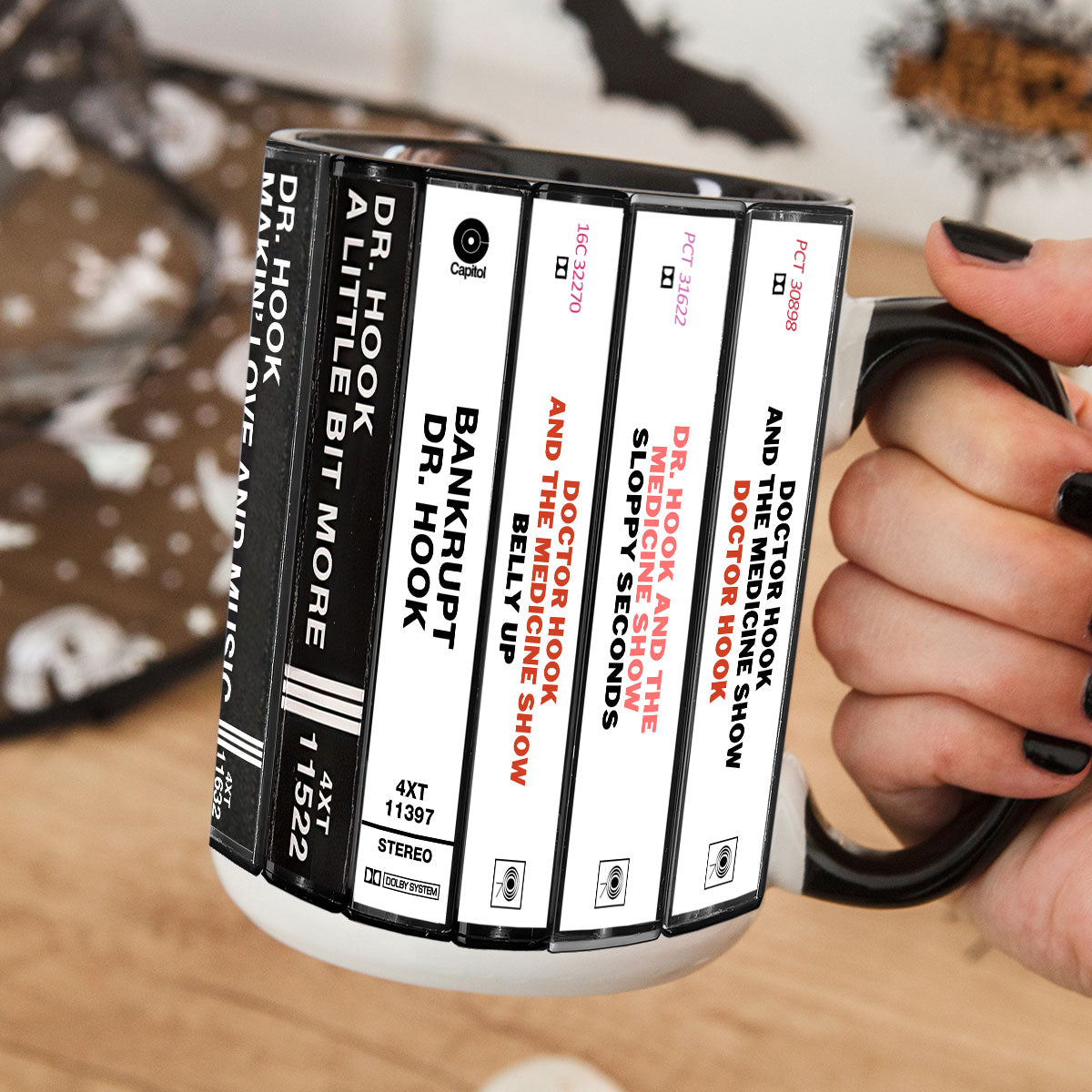 Dr. Hook Albums Cassette Collection Retro Accent Mug